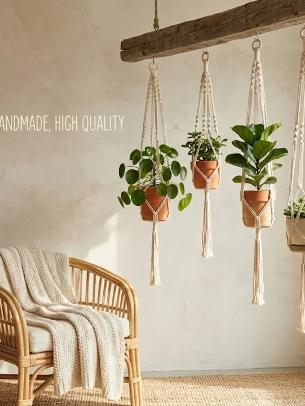 Original Macrame Wall Plant Hanger